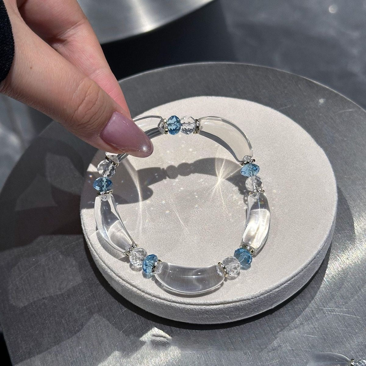 Ocean Breeze Crystal Beaded Bracelet