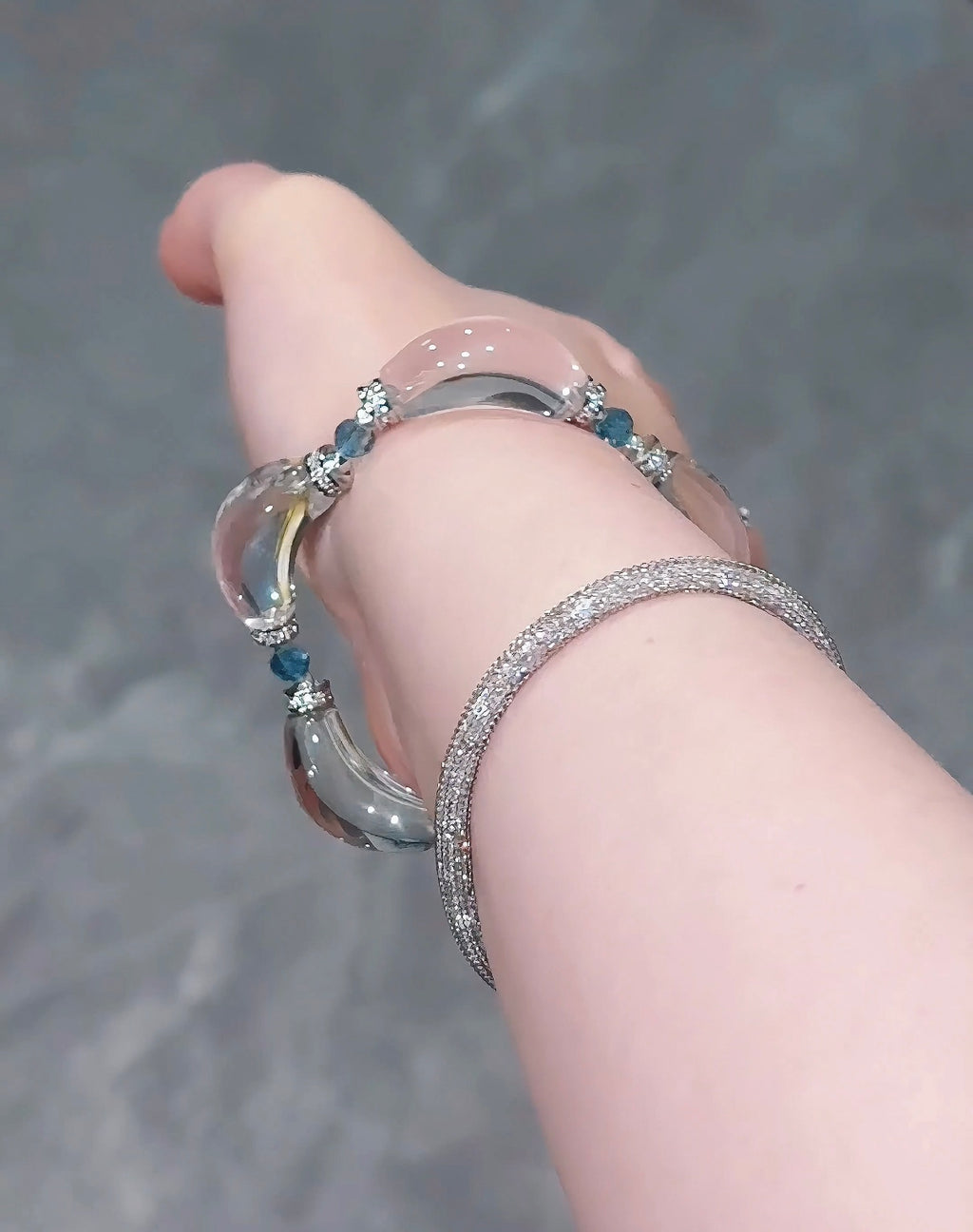 Ocean Breeze Crystal Beaded Bracelet