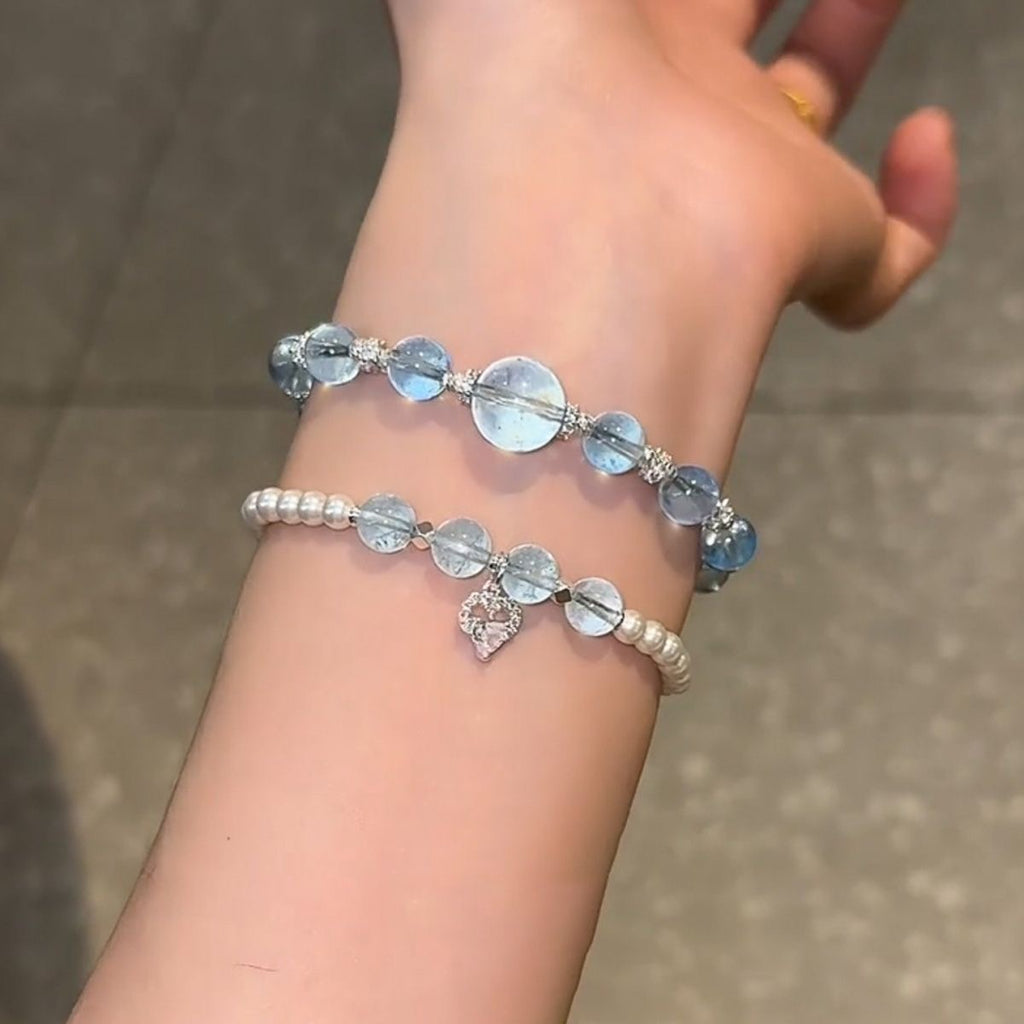 LUMIÉ Celeste Blue Beaded Pearl Bracelet