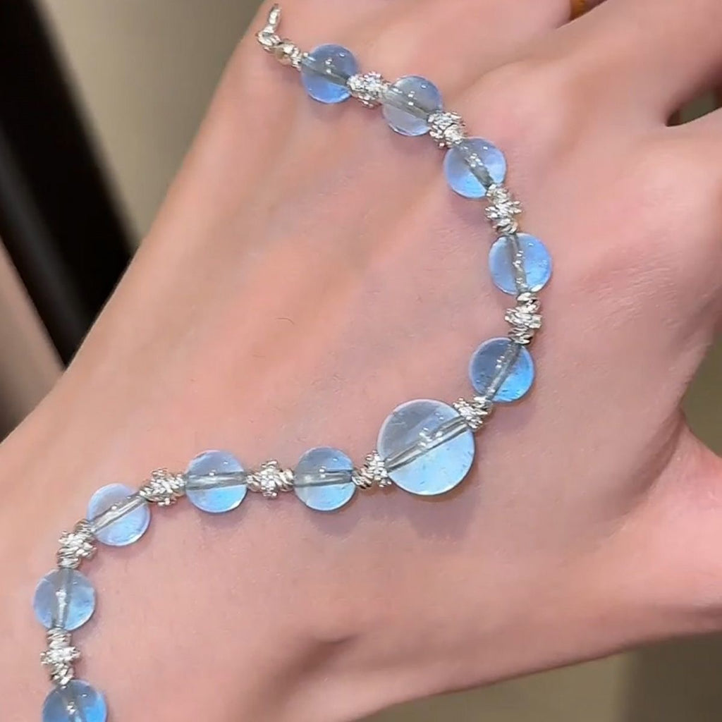 LUMIÉ Celeste Blue Beaded Pearl Bracelet