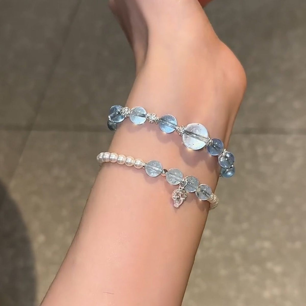LUMIÉ Celeste Blue Beaded Pearl Bracelet