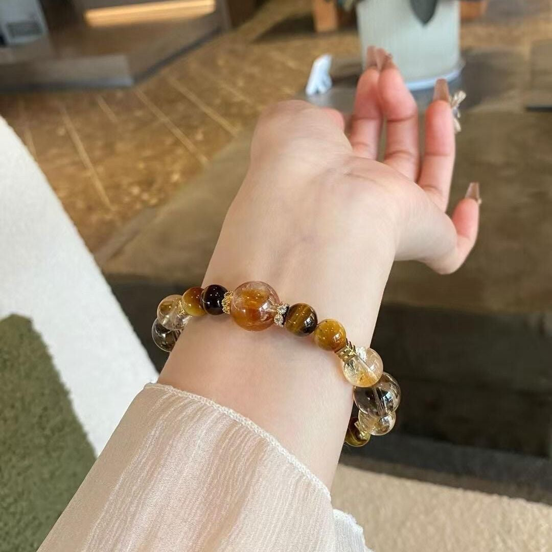 Golden Aura Natural Stone Bracelet