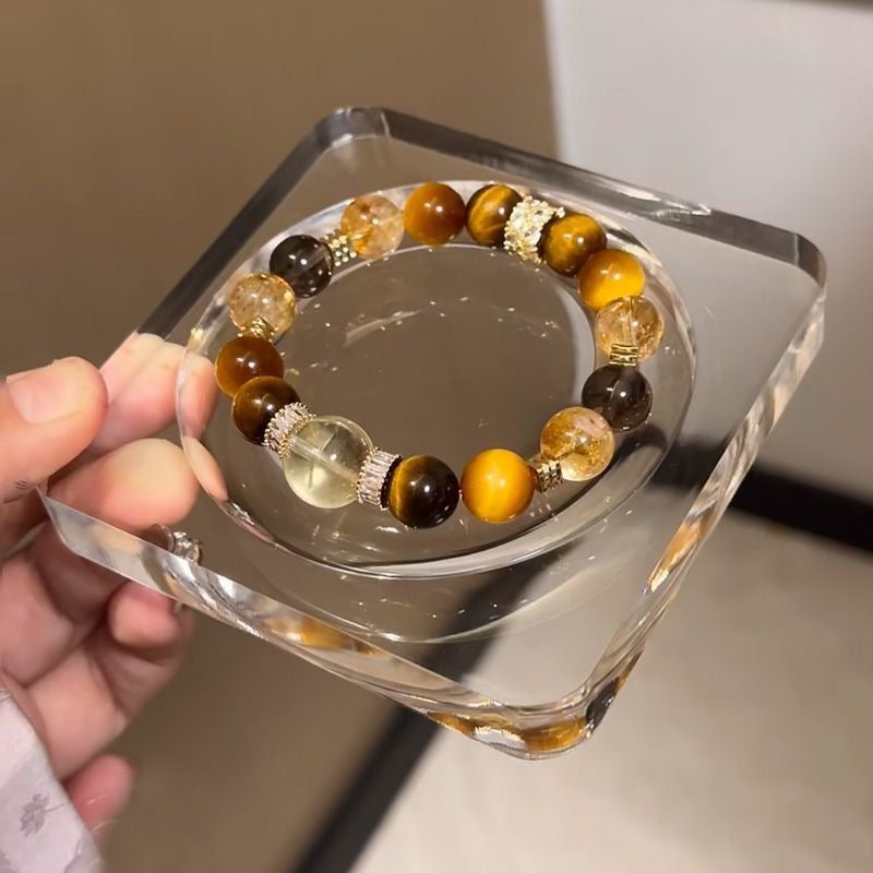 Golden Aura Natural Stone Bracelet