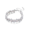 Sparkling Rhinestone Pearl Cluster Bracelet
