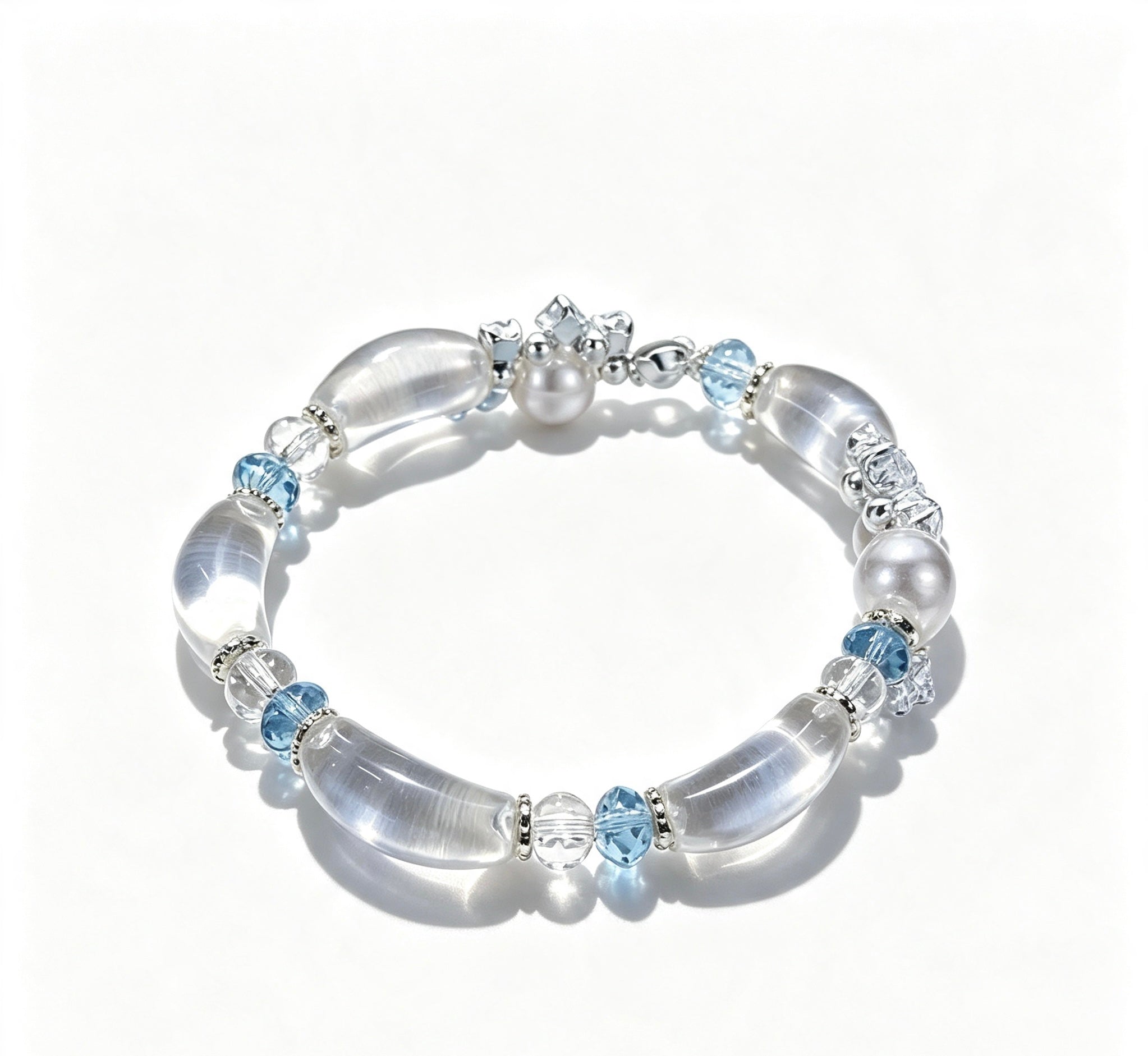 Ocean Breeze Crystal Beaded Bracelet