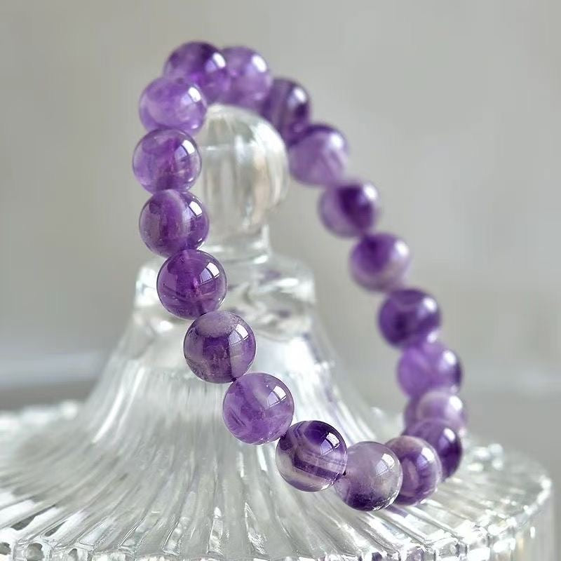Natural Deep Purple Amethyst Crystal Bracelet