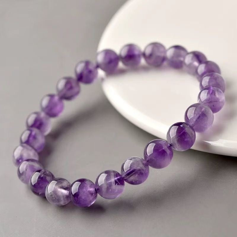 Natural Deep Purple Amethyst Crystal Bracelet