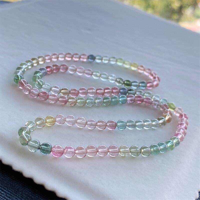 Natural Rainbow Tourmaline Multi-Wrap Bracelet & Necklace