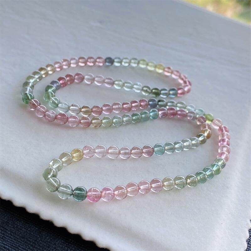Natural Rainbow Tourmaline Multi-Wrap Bracelet & Necklace