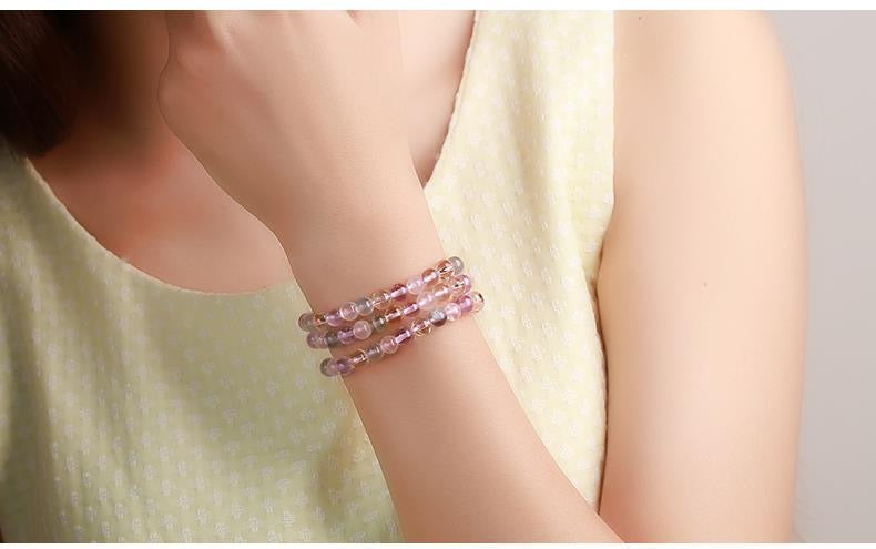 Natural Rainbow Tourmaline Multi-Wrap Bracelet & Necklace