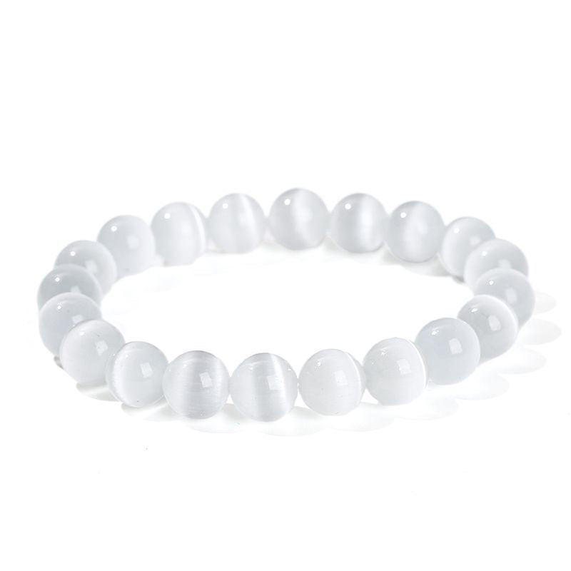 Natural Cat-Eye Selenite Crystal Bracelet