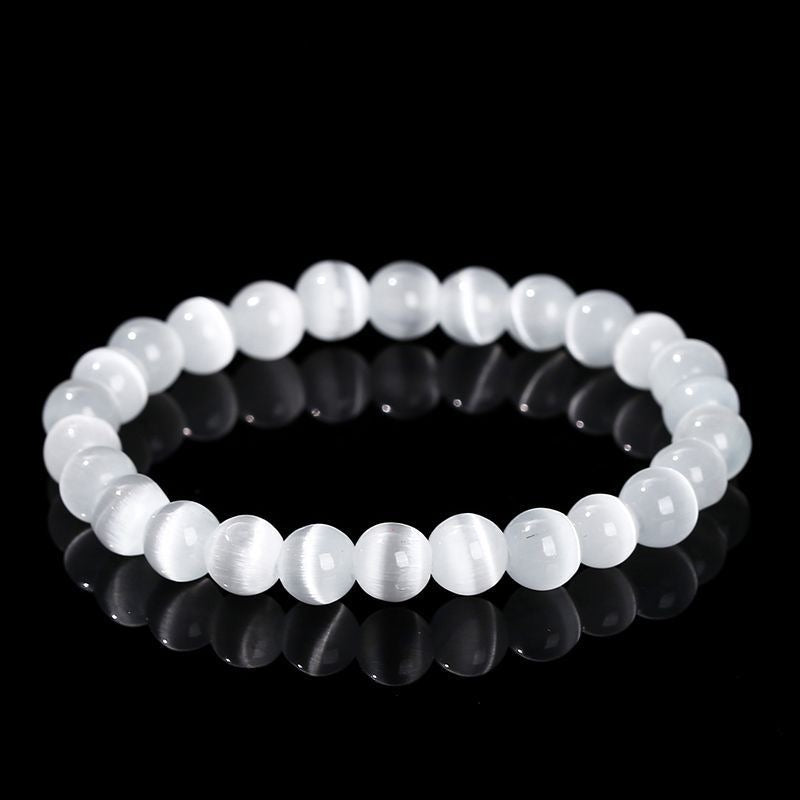 Natural Cat-Eye Selenite Crystal Bracelet