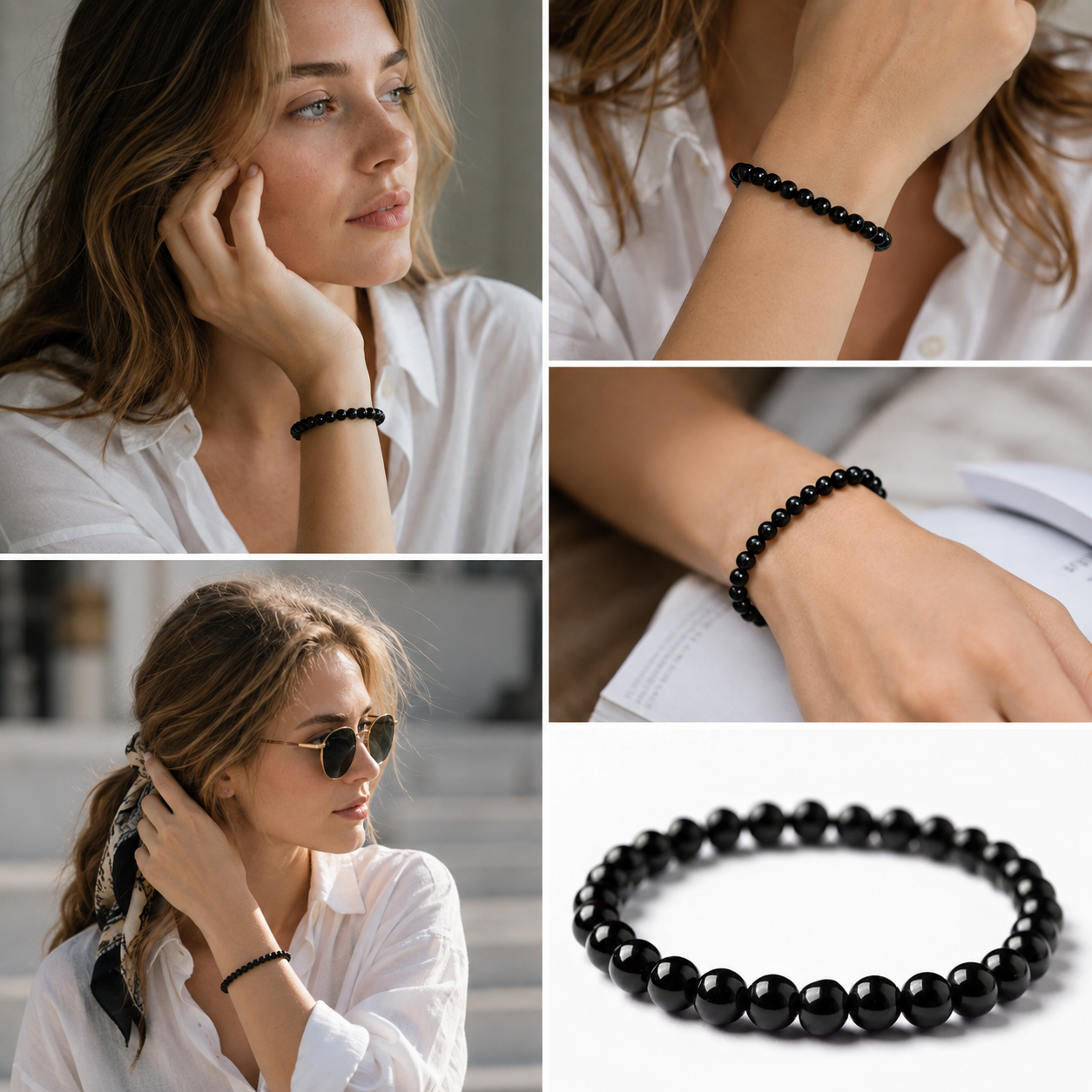 Natural Black Obsidian Bracelet