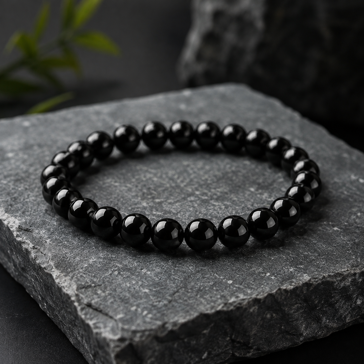 Natural Black Obsidian Bracelet